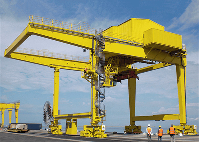 Sea Port RMG Rail Mounted Container Gantry Crane Double Girders Beams 60t 100t