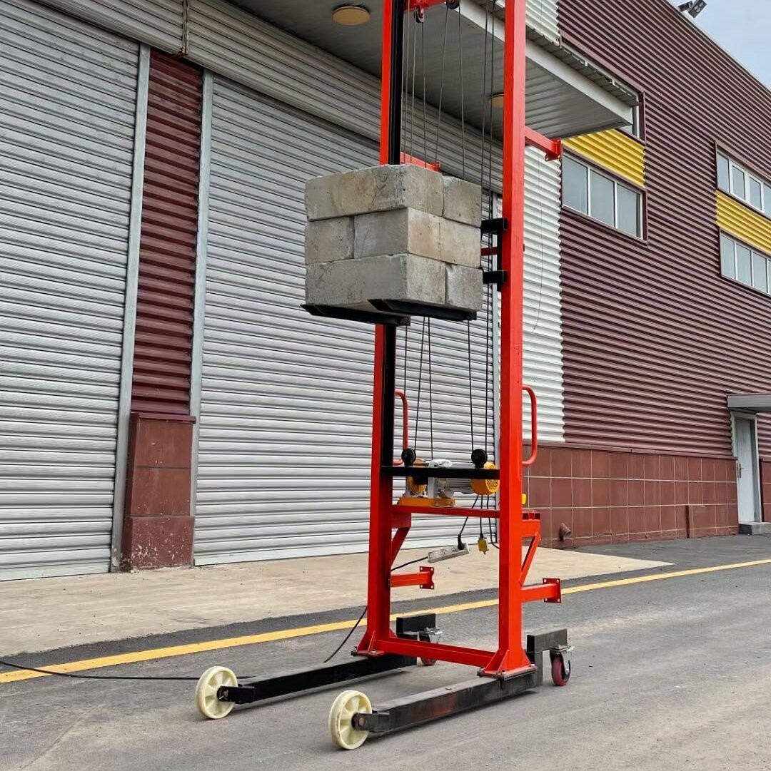 AC Motor 300kg Brick Lifting Machine 3m-10m Height