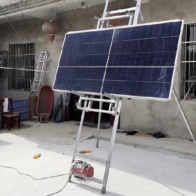 Pabrik Penjualan Panel Photovoltaic Lift Populer di Eropa Kapasitas 200kg Ketinggian angkat 4-18m