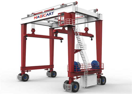 Disesuaikan RTG Mobile Gantry Crane 10t-1200t Rail Mounted